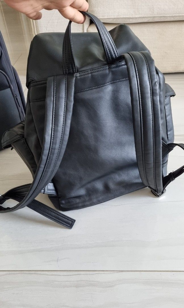 Zara leather backpack, Men's Fashion, Bags, Backpacks on Carousell