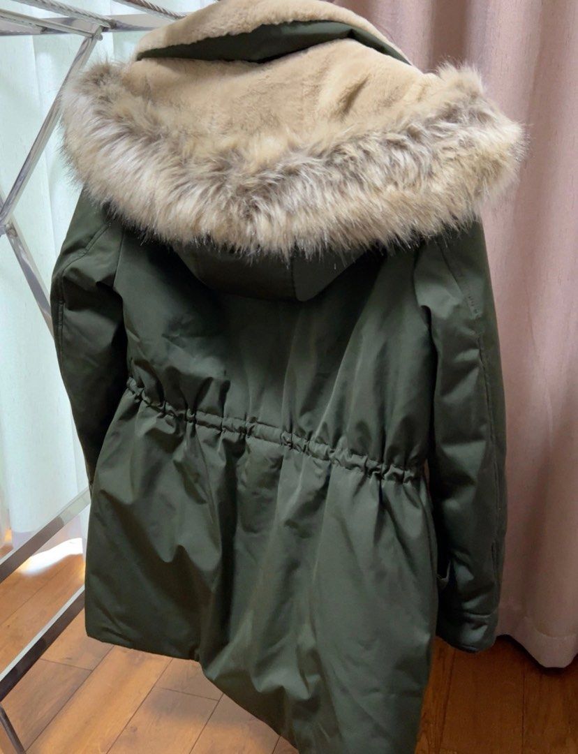 Water resistant quilted parka zara top