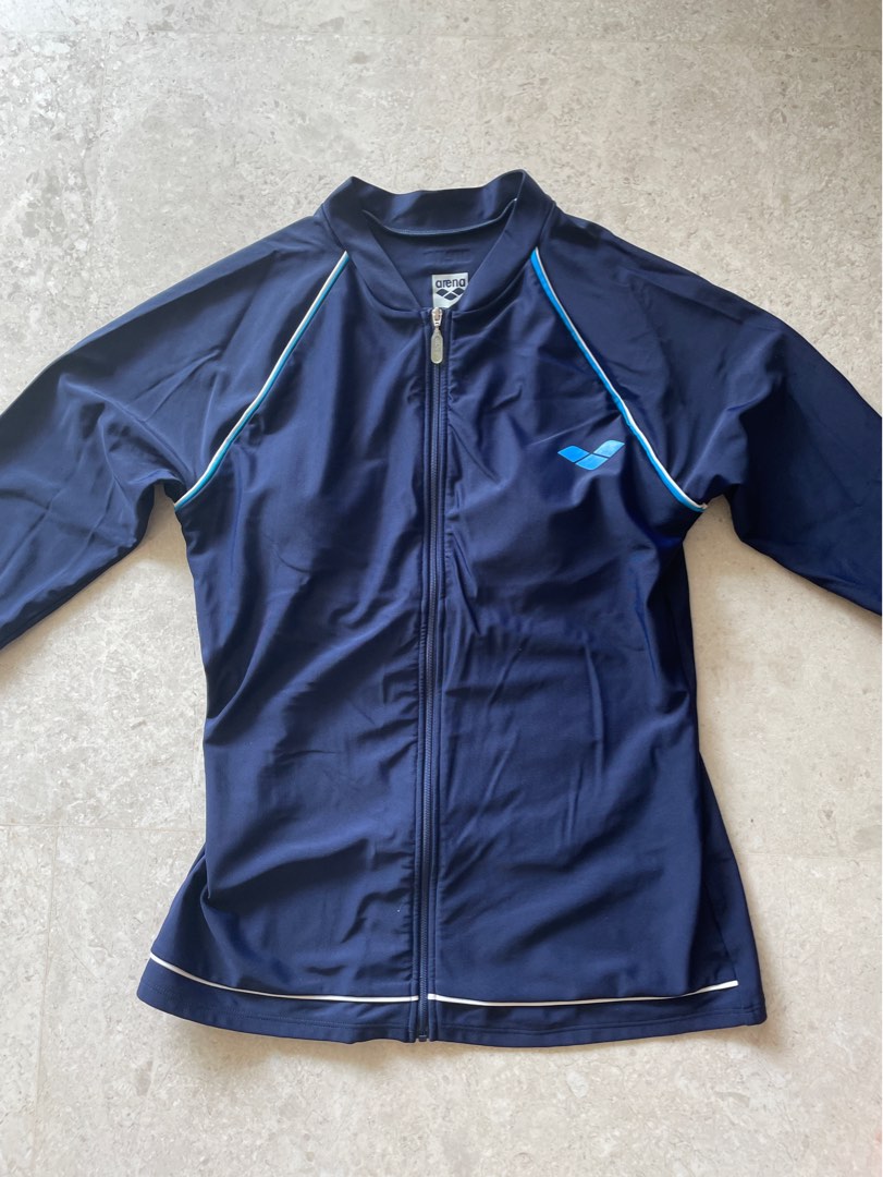 Zipup Rash Vest with Padding, Men's Fashion, Tops & Sets, Swim Top