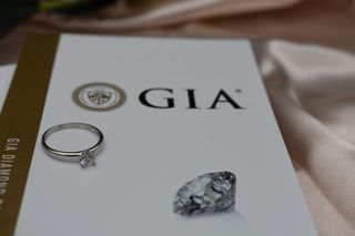 0.30ct GIA certified Natural Diamonds 18k White Gold Solitaire Ring Size 6
