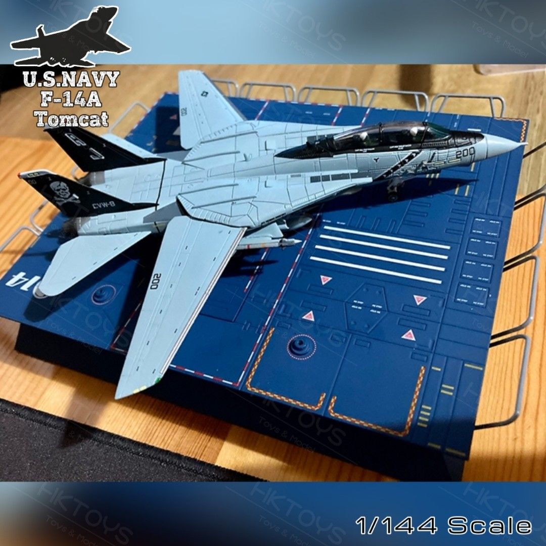 1：144 模型U.S.NAVY F-14A Tomcat VF-84 海盜旗雄貓式戰鬥機合金模型