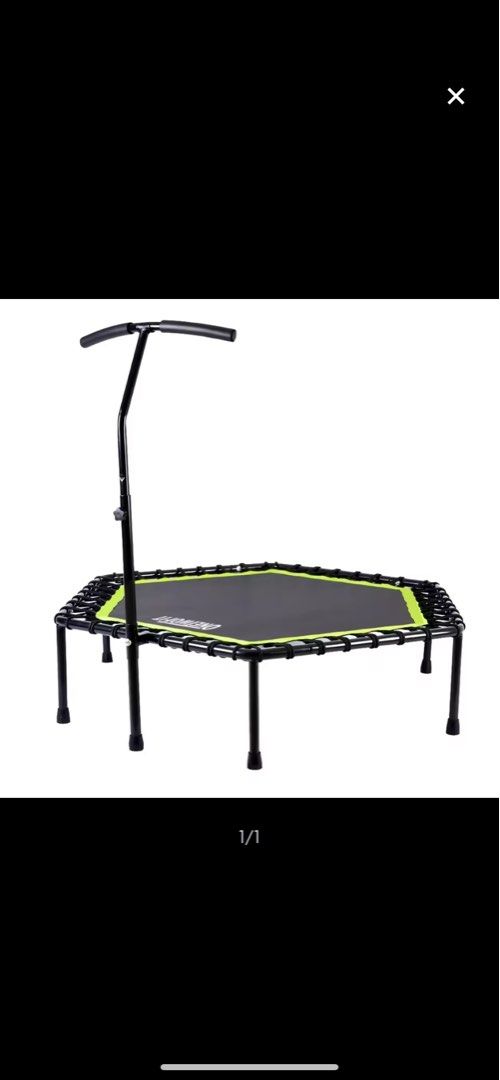 Sunny health and fitness trampoline with bar store
