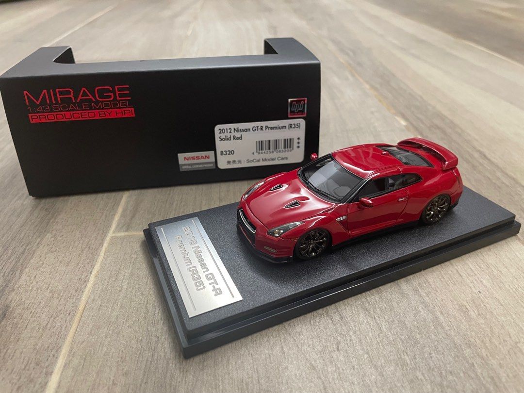 1/43 Mirage hpi GTR R35 2012 Premium Solid Red