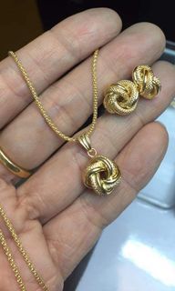 18K Gold Knot Set 18inches