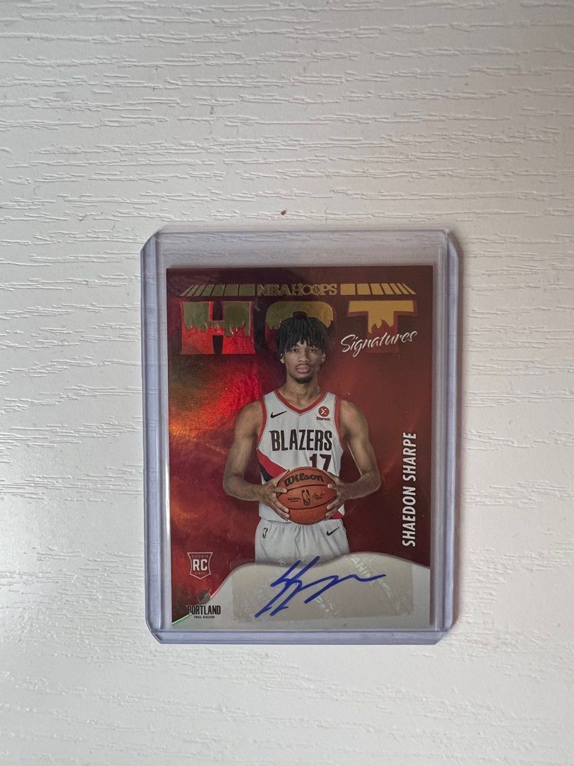 2022-23 Shaedon Sharpe (Blazers) Panini Hoops Hot Signature RC