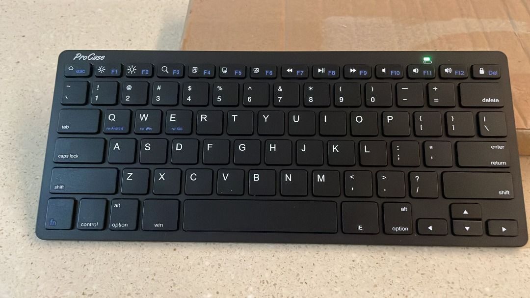 3020) PROCASE WIRELESS KEYBOARD FOR IOS ANDROID WINDOWS DEVICE, MINI