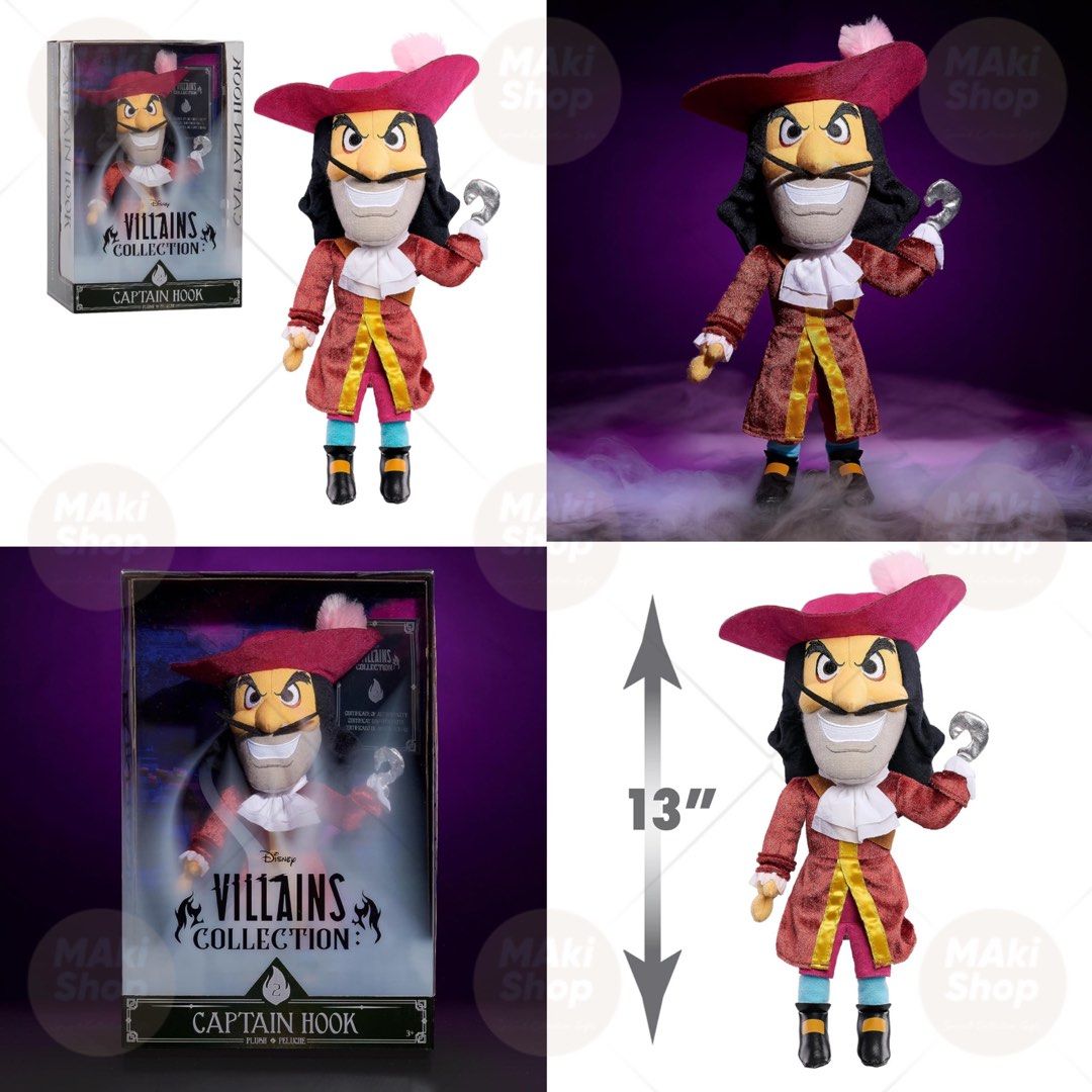 Disney Captain Hook doll 廸士尼鐵鈎船長公仔掛飾, 興趣及遊戲, 玩具& 遊戲類- Carousell