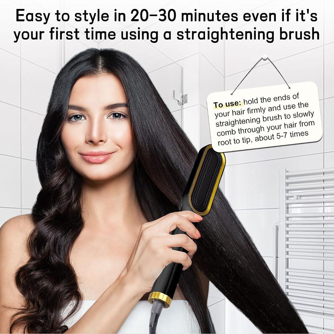 CLEARANCE Ionic Hair Straightener Brush Fast Heating and