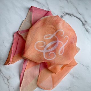 嬌蘭 Guerlain  絲巾/方巾/ 橘色 粉色 米色