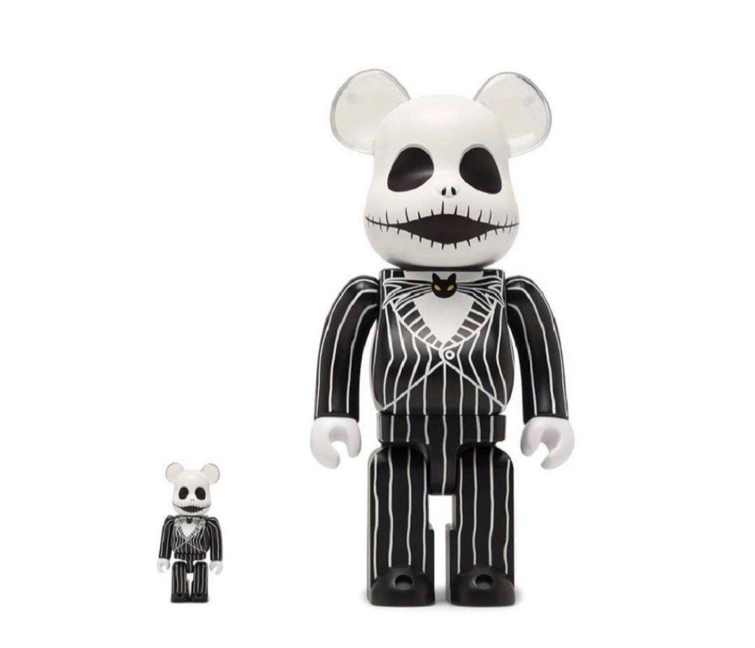 全新Medicom Be@rbrick Bearbrick Jack Skellington 400% + 100% 2021