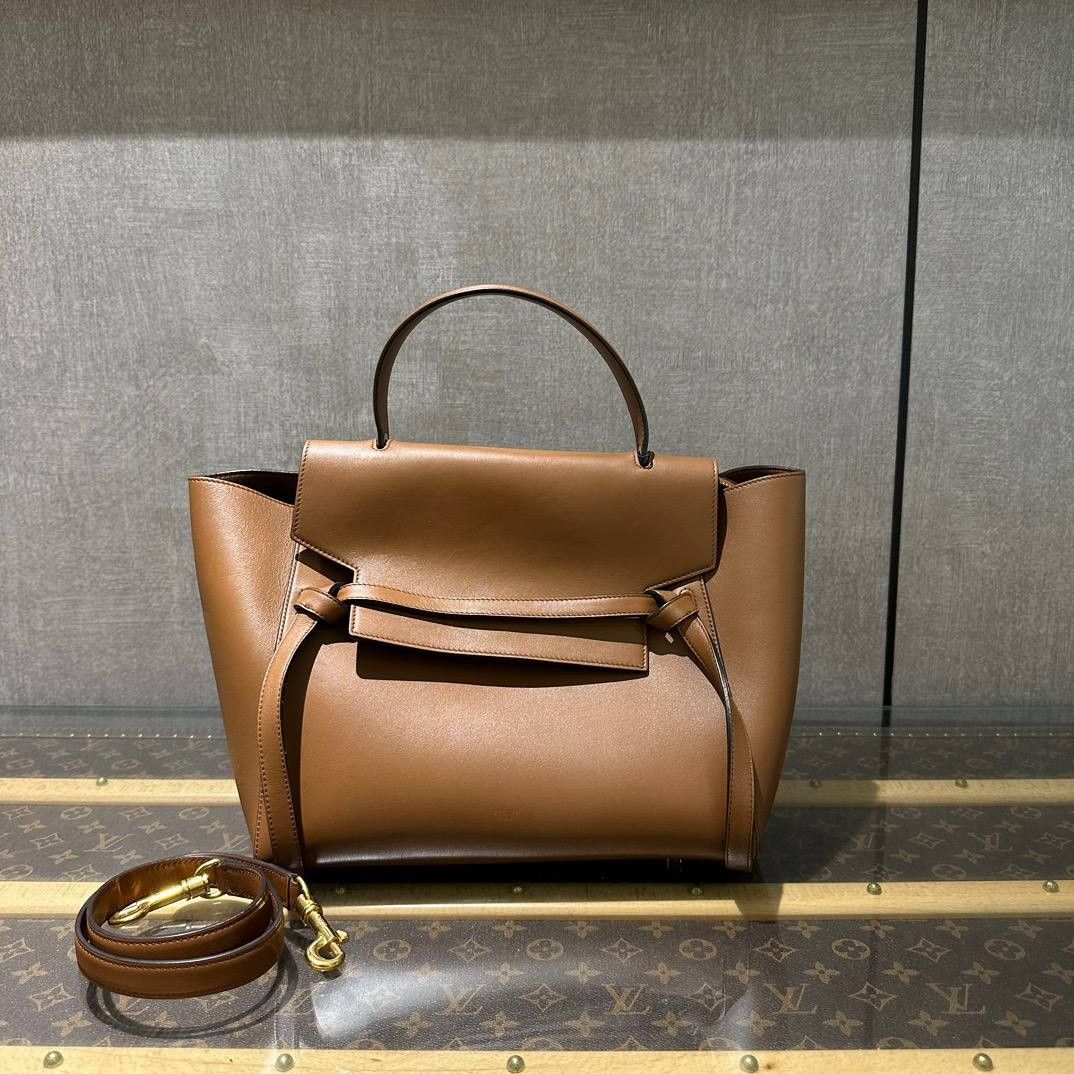 Celine Micro Belt Bag (Khaki) Calfskin, Luxury, Bags & Wallets on Carousell