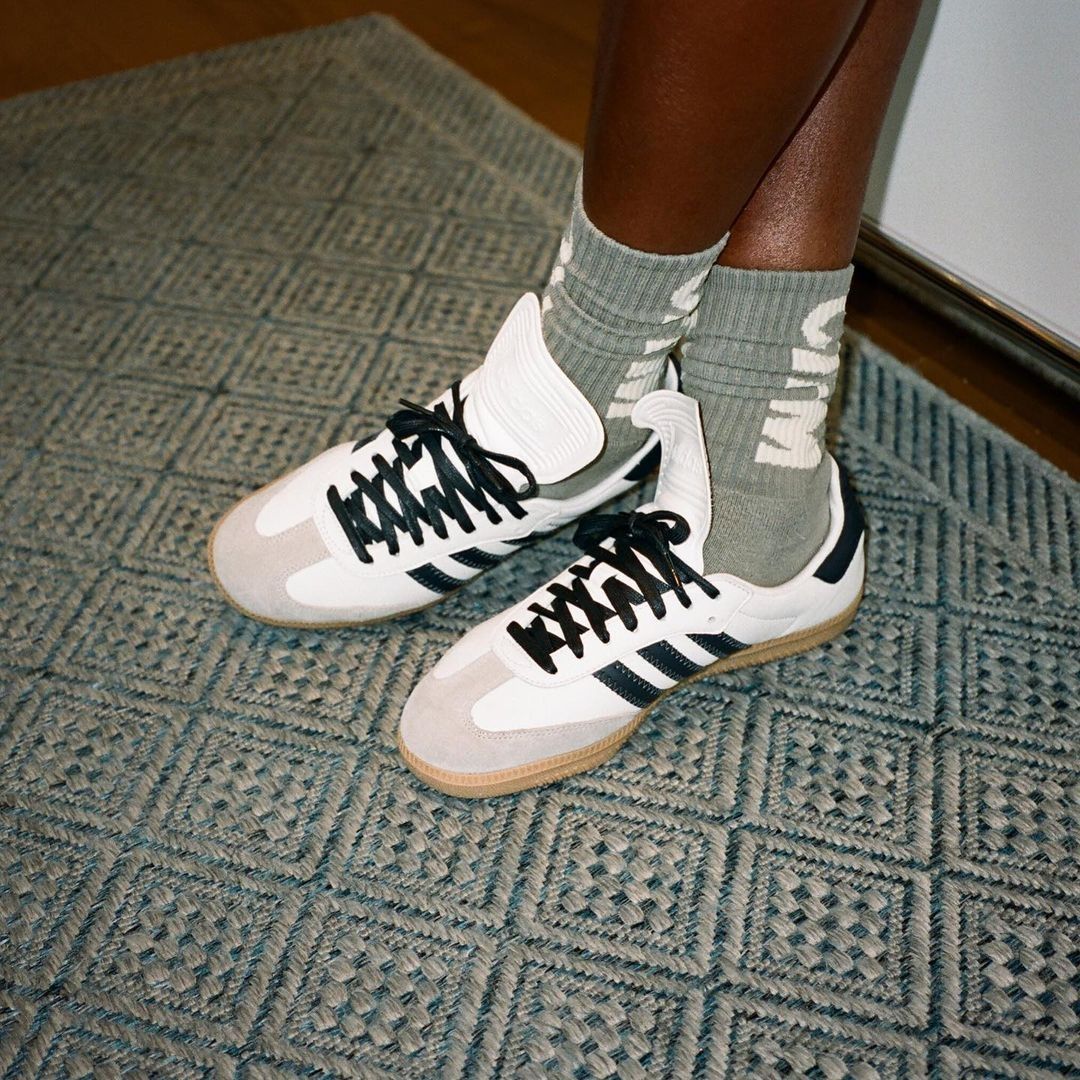 adidas gazelle silver green womens Humanrace Samba - Black/Aluminum main image 0