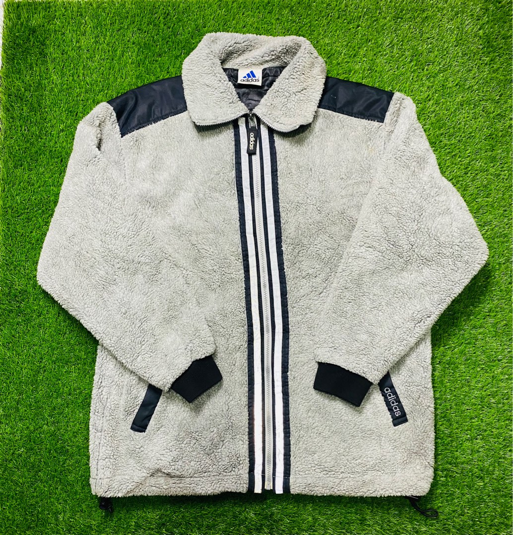 Adidas Sherpa jacket on Carousell