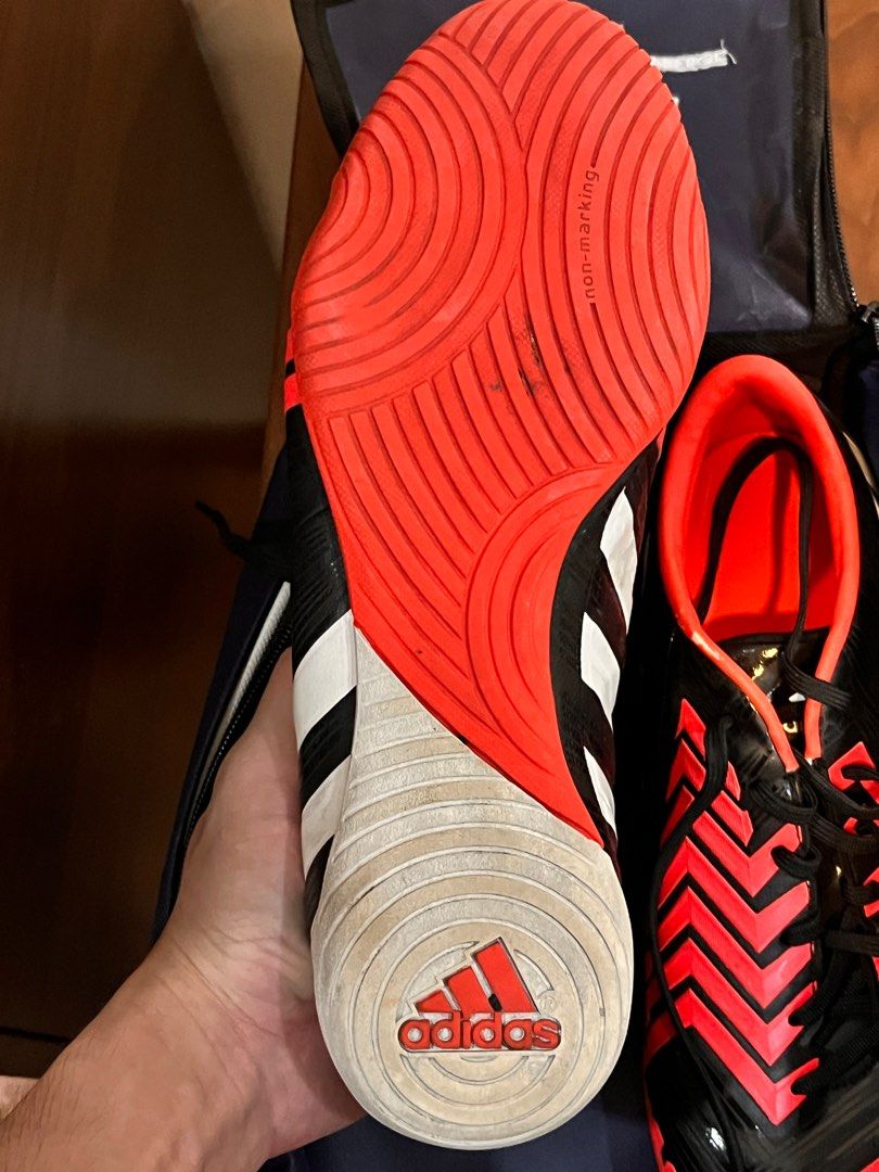 Red adidas indoor soccer shoes on sale