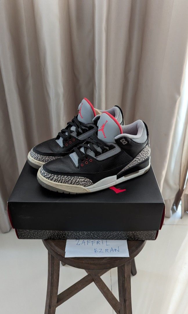 Jordan 3 black cement 2018 on feet hotsell