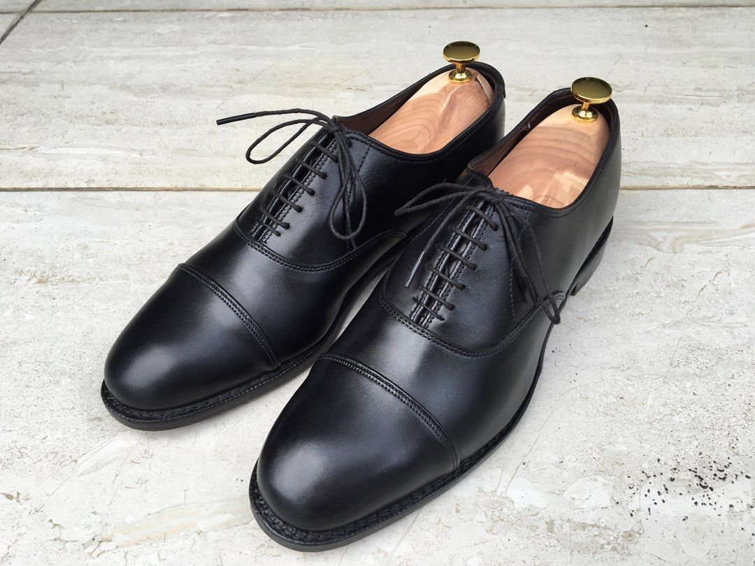 Allen Edmonds Hopkinson Black Captoe Oxford US 8.5D. Shoe bag included