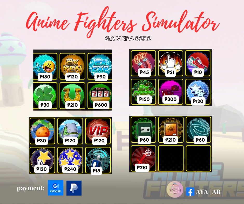 Anime Fighters Simulator Game Passes | cheap passes