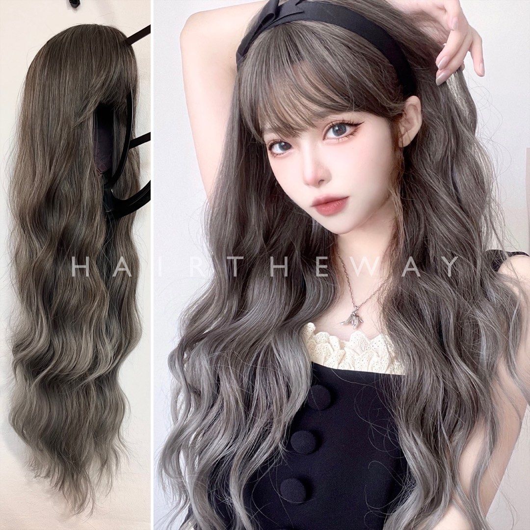 Grey perm wig store