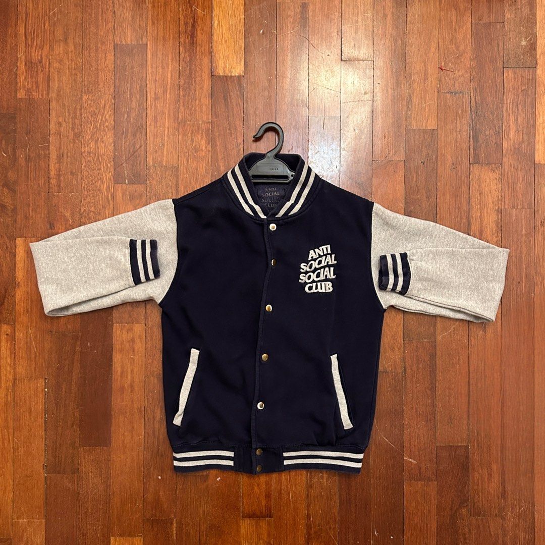 Anti social social club letterman jacket top