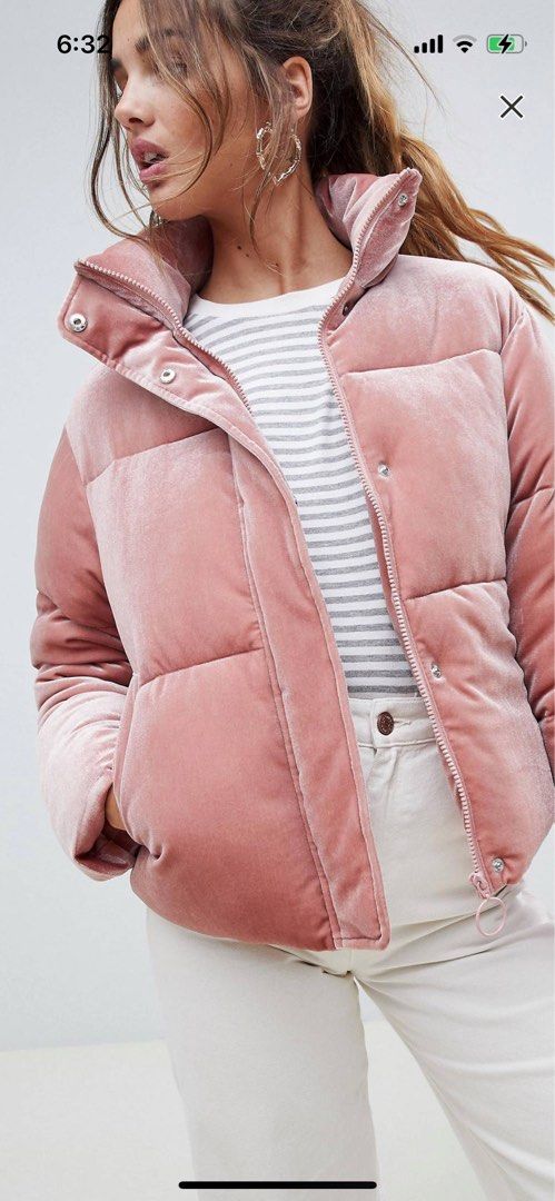 Asos pink puffer sales