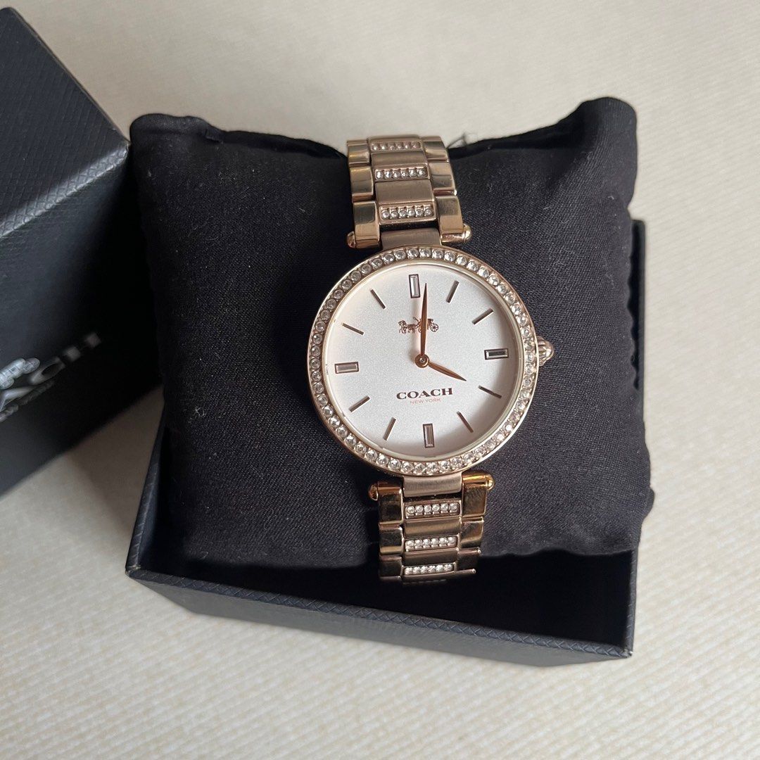 Coach park watch 34mm sales carnation gold
