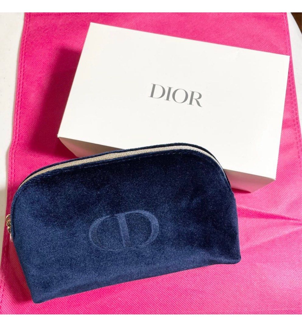 Dior blue best sale makeup bag