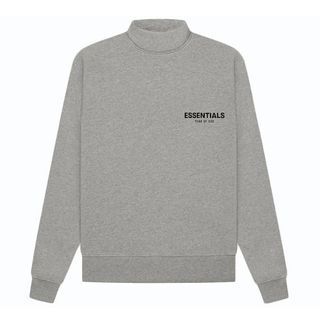 Authentic Fear of God Essentials Mock Neck Sweatshirt Dark Oatmeal