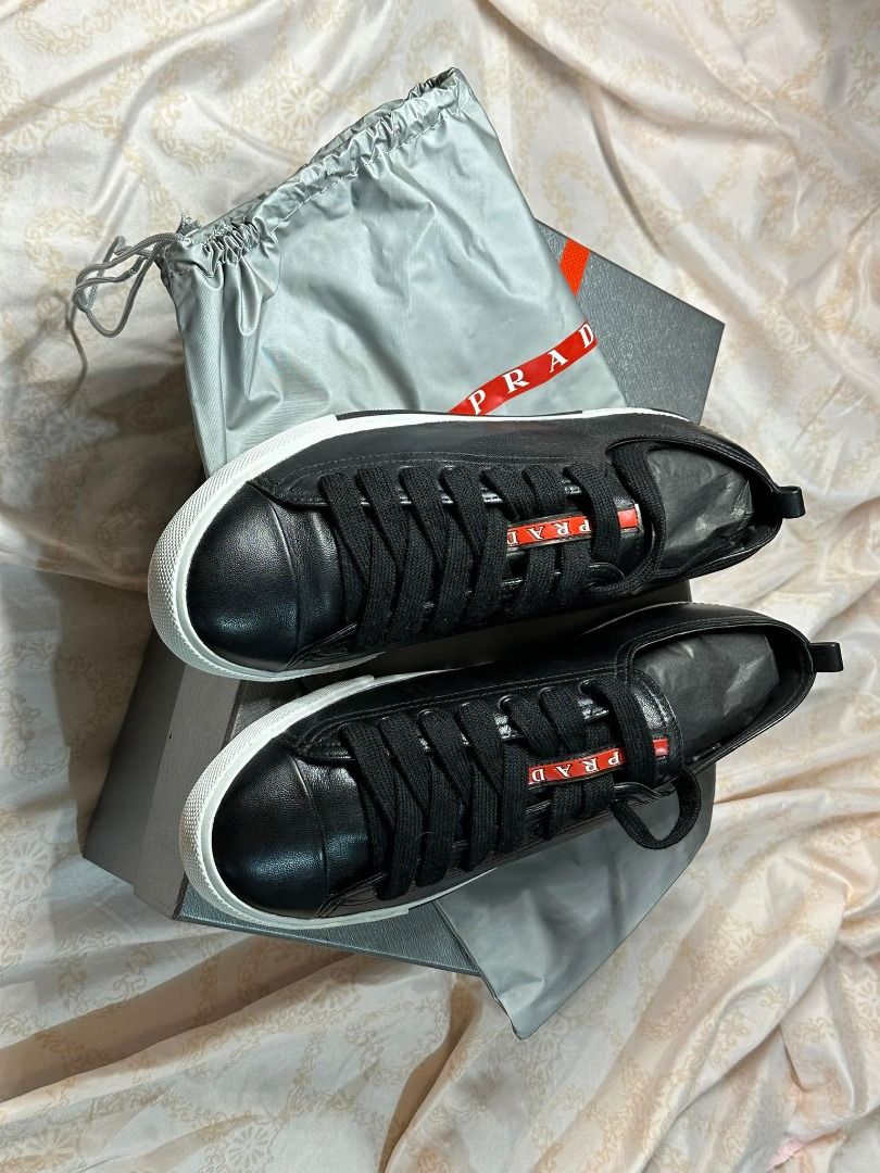 Authentic Prada Black Sneakers US 10 Men s Fashion Footwear