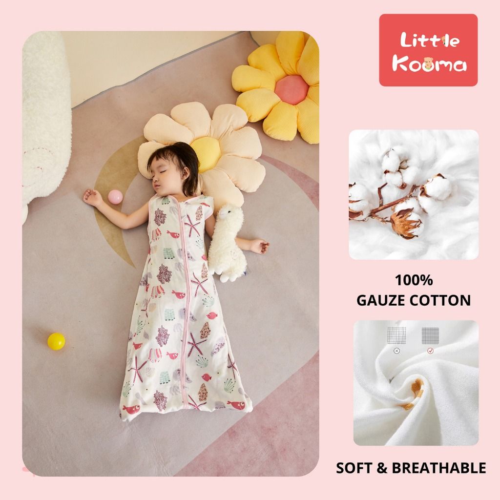Baby Sleepwear Muslin Blanket Baby Sleeveless Sleeping Bag 3 Way Zipper