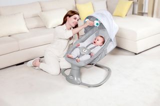 Babygro x Mastela Newborn to Toddler Reclinable Automatic Snoozer Swing