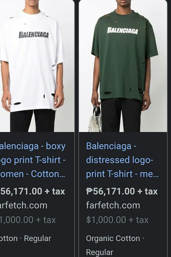Balenciaga Logo Print distressed-finish T-shirt - Farfetch