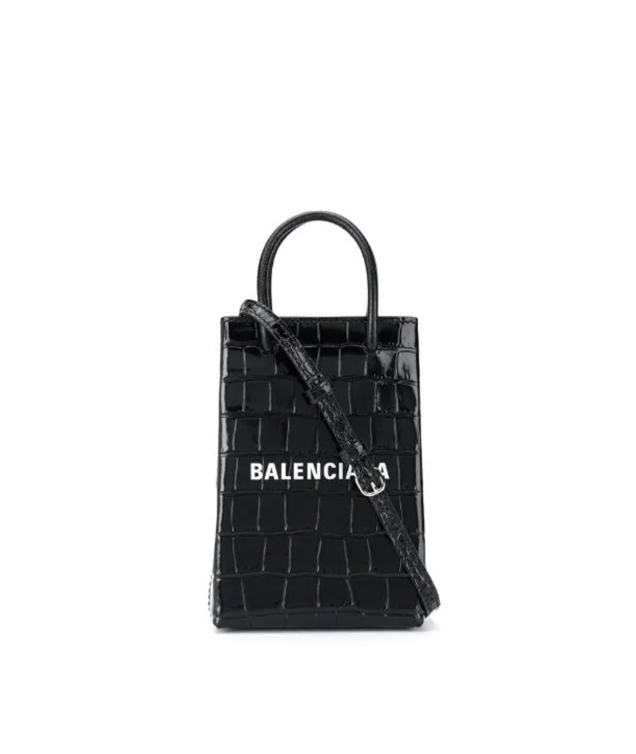 Balenciaga Shopping Phone Holder Crossbody bag, Luxury, Bags & Wallets