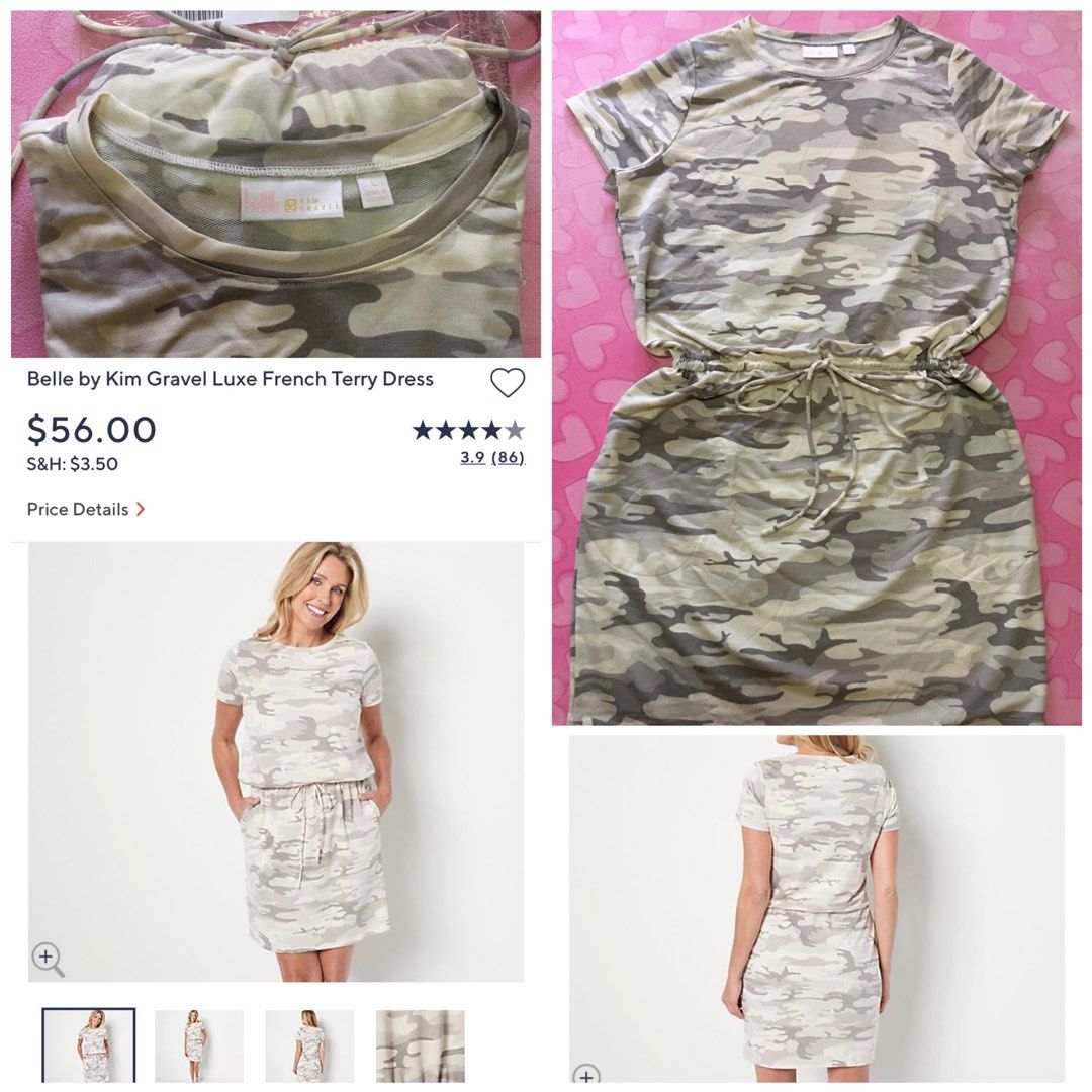BELLE BY KIM GRAVEL LUXE FRENCH TERRY DRESS LARGE Women s Fashion Dresses Sets Dresses on Carousell