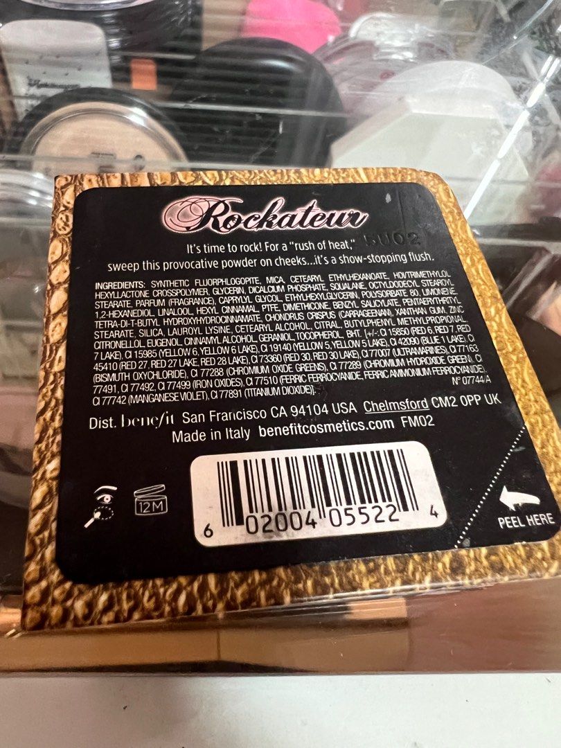 Benefit Rockateur Blush (full size) (Category: Makeup) located in Paranaque City. Submitted by wakeupnmakeup.ph (Listing ID 1250042671, Image 2). Description: Benefit Rockateur Blush (full size) 5g With brush Authentic Preloved 85% left Retails at 1700ph.