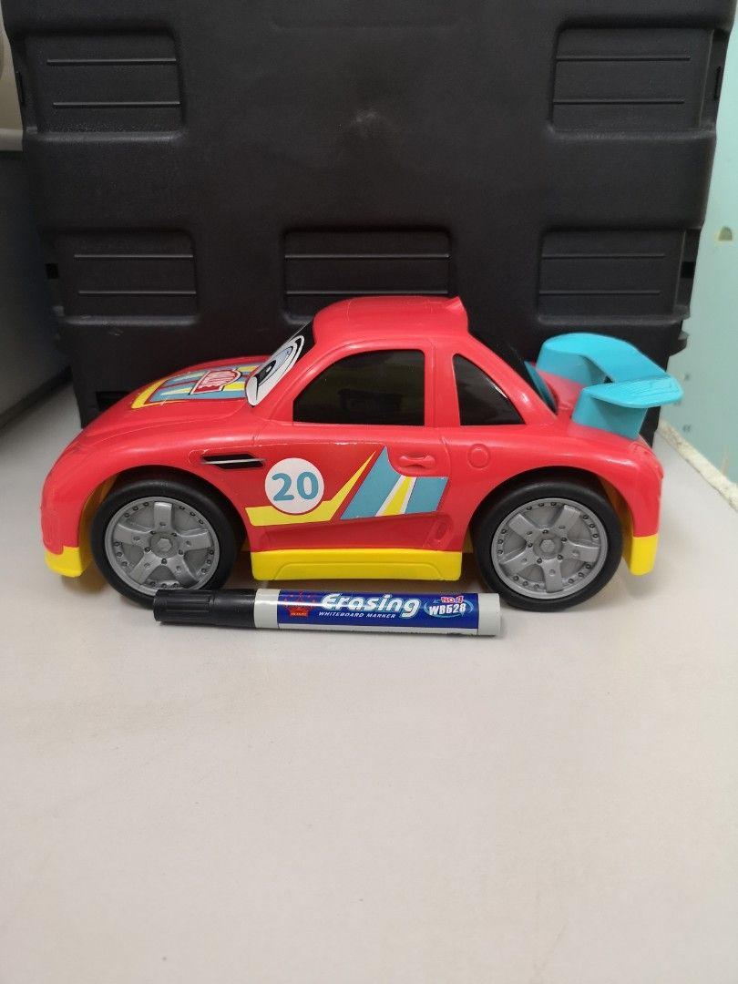 Big Toy Car (Category: Infant Playtime) located in Las Pinas. Submitted by offtonewhome (Listing ID 1250029606, Image 2). Description: Perfect toy (push and pull only) and safe for infants. See second photo with marker for size reference. Still in good condition..