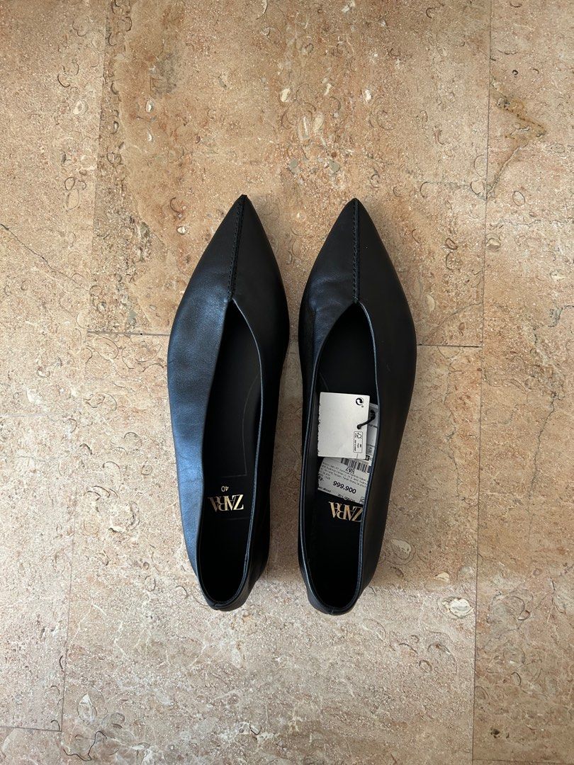 pointed flat shoes zara