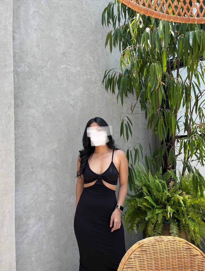 Black Midi Dress, Women's Fashion, Dresses & Sets, Dresses on Carousell