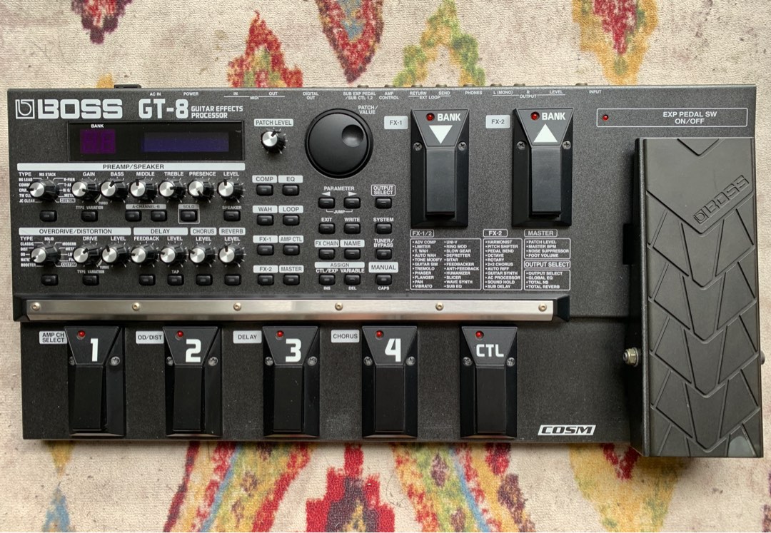BOSS GT8 Guitar Effects Processor Floorboard, Hobbies & Toys, Music