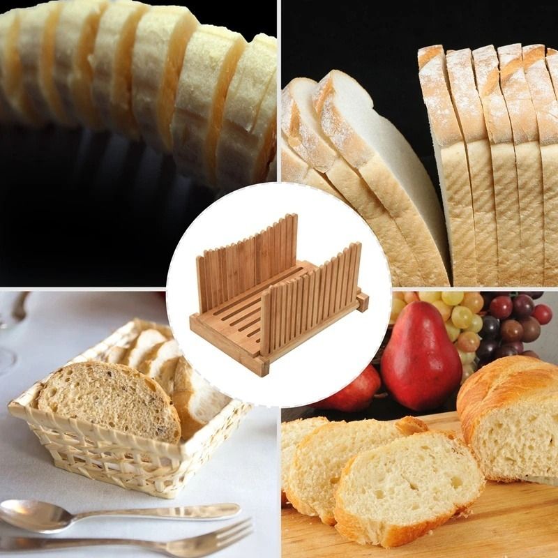 Plastic Bread Slicer for Homemade Bagel Loaf/Toast, Foldable Bread