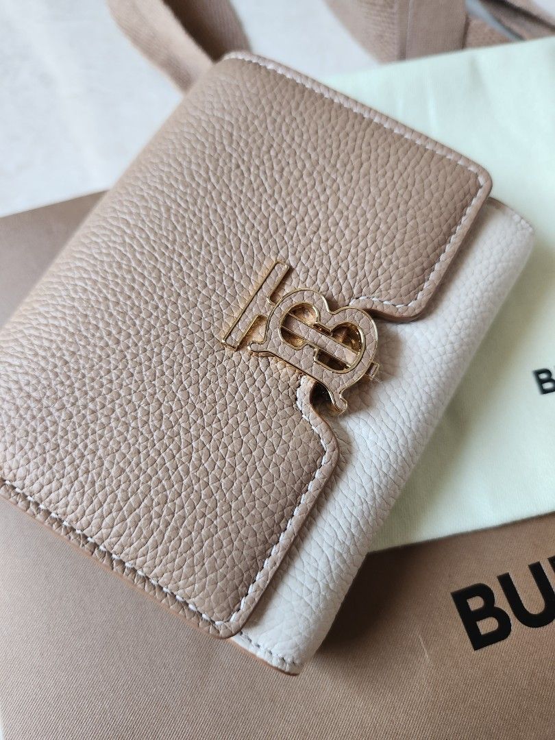 Grainy Leather TB Compact Wallet in Camel/archive Beige/warm Tan - Women |  Burberry® Official