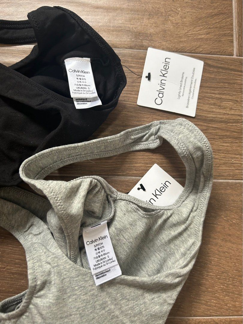 Calvin Klein Modern Cotton T-shirt Bralette In Black