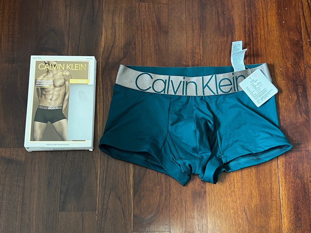 Calvin Klein Athletic Cotton Trunks (Blue and Gray, individual box), Men's  Fashion, Bottoms, New Underwear on Carousell