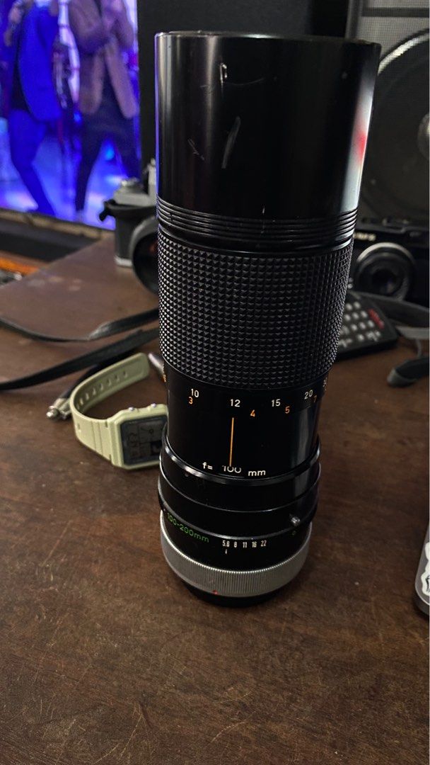 Canon FD 100-200 (Category: Lens & Kits) located in Tabaco. Submitted by cinemahilig (Listing ID 1250049356, Image 3). Description: Smooth focusing ring and aperture. May fungus. Selling as-is. Last price posted. Buyer shoulders shipping. Item location: Tabaco City, Albay. 09395763344.