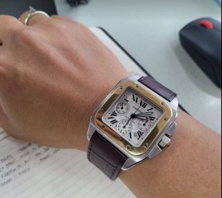 Cartier Santos XL Chronograph in two tone (steel and gold),  not Rolex or Audemars