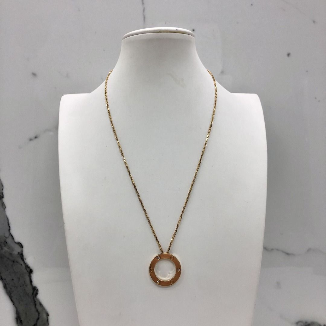Cartier love sales necklace 3 diamonds