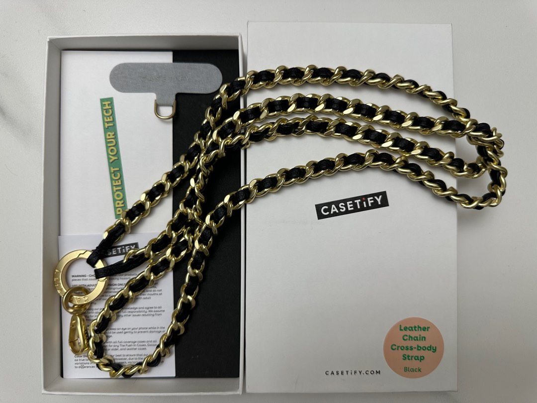 CASETIFY Leather Chain Cross-body Strap - ストラップ