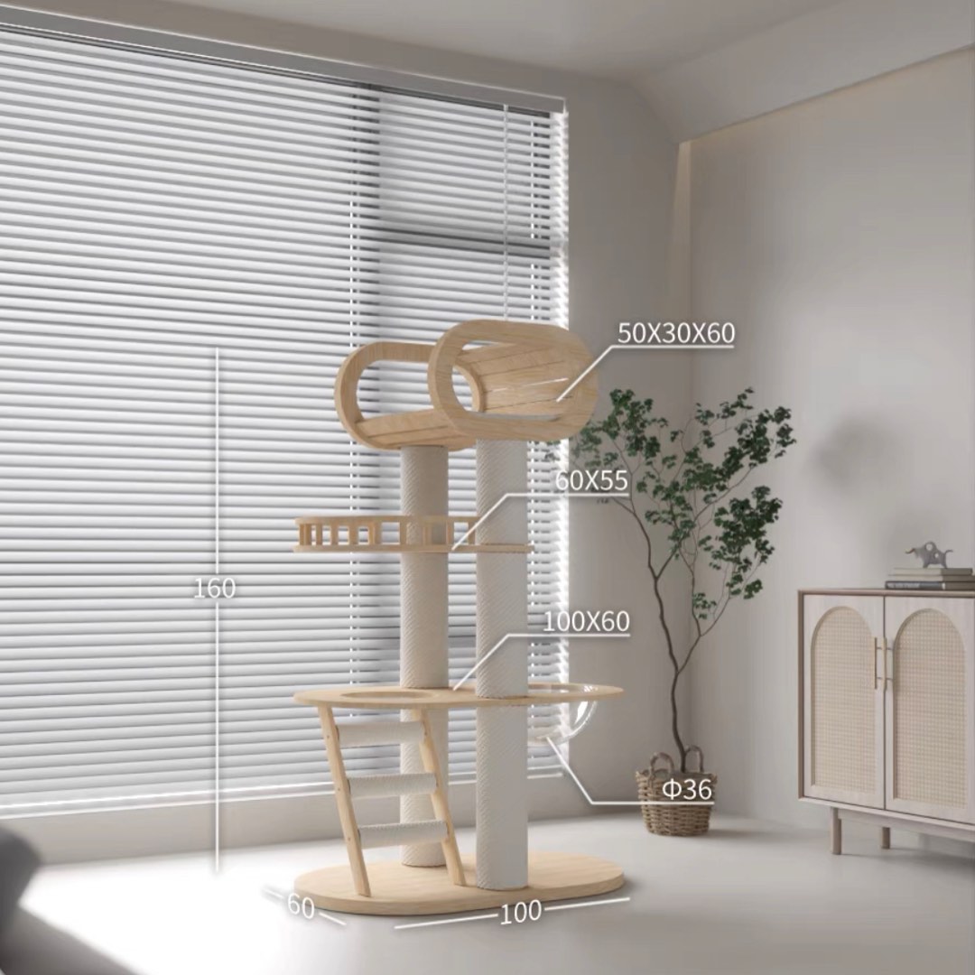 Cat Condo Wooden Cat Loft House Bed Platform