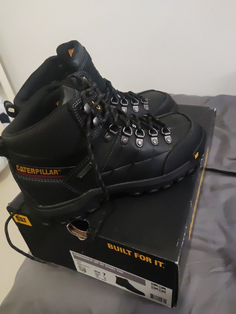 Caterpillar men's threshold waterproof cheap steel toe work boot