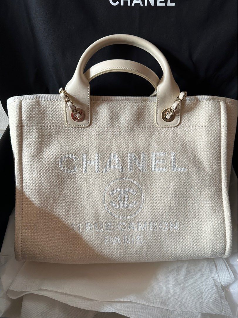 Chanel discount deauville white