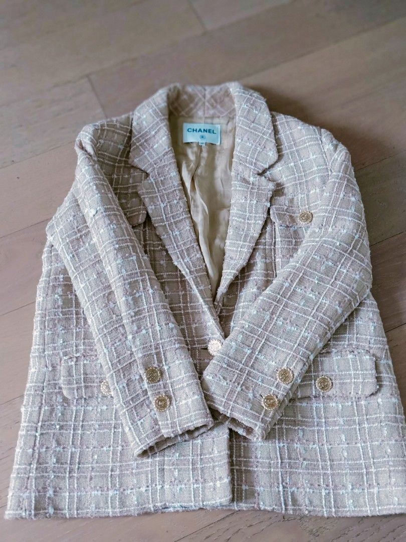 Chanel tweed new arrivals blazer womens